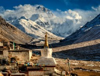 Everest view from Ronbuk Monastery 