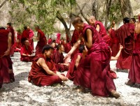 Monks at Sera Monastery Lhasa 