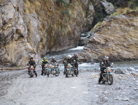 Road and River at Nepal side Motorbiking to Tibet 
